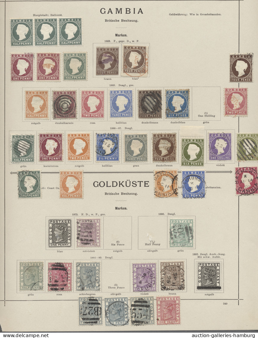 */o The Gambia: 1869-1886, Kleine Ungebrauchte Und Gestempelte Sammlung Der Victoria - Gambia (1965-...)