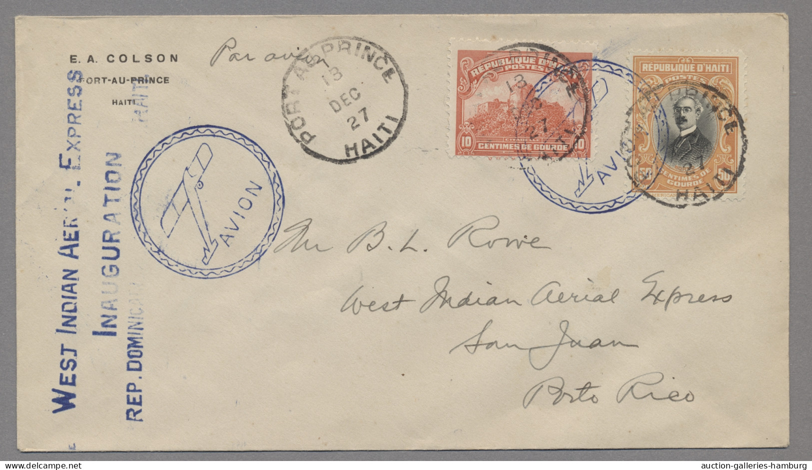 Cover Haiti: Ex 1925-1930, 18 First Flight Covers, Obviously All Different Incl. The F - Haïti