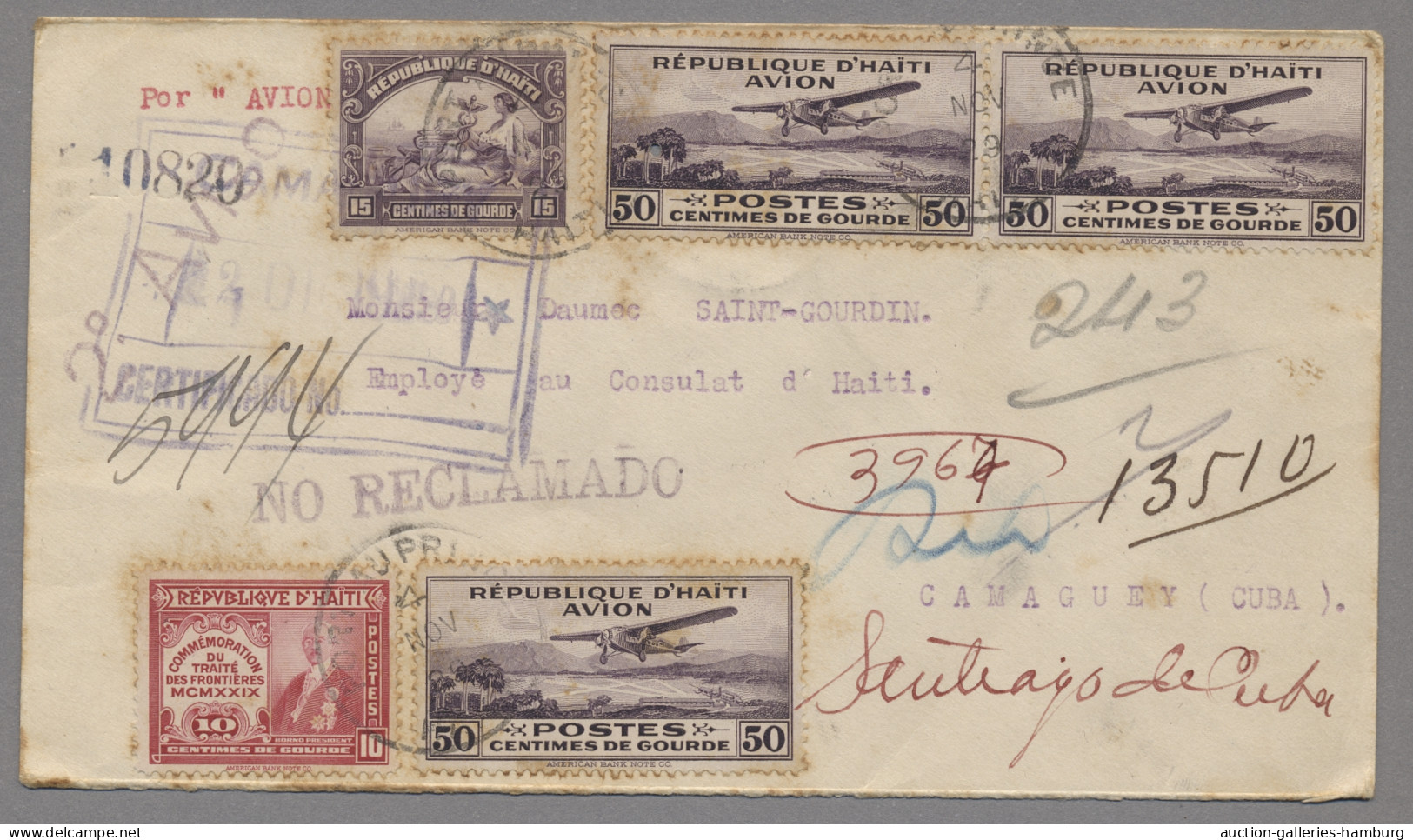 Cover Haiti: Ex 1925-1930, 18 First Flight Covers, obviously all different incl. the f