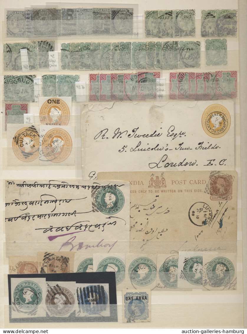 (*)/*/**/o/Cover India: 1854/1929 alte Partie incl. Dienst und mit einem guten Bestand an den Feu