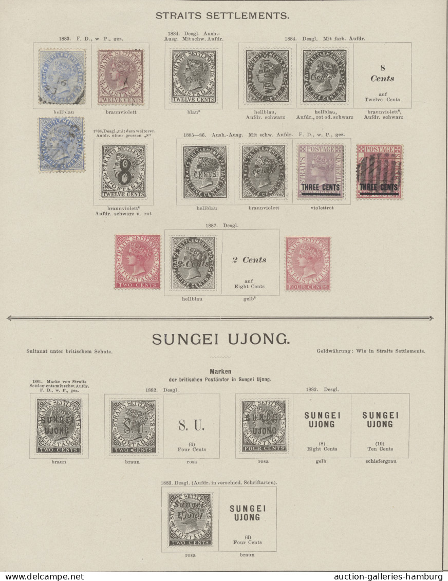 */o Malayan States - Straits Settlement: 1867-1885, Kleine Ungebrauchte Sammlung Der - Straits Settlements