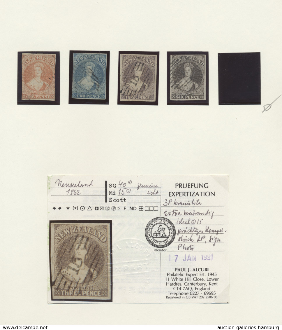 O/**/Cover New Zealand: 1862-2005, überwiegend Gestempelte Sammlung In 5 Selbstgestalteten - Briefe U. Dokumente