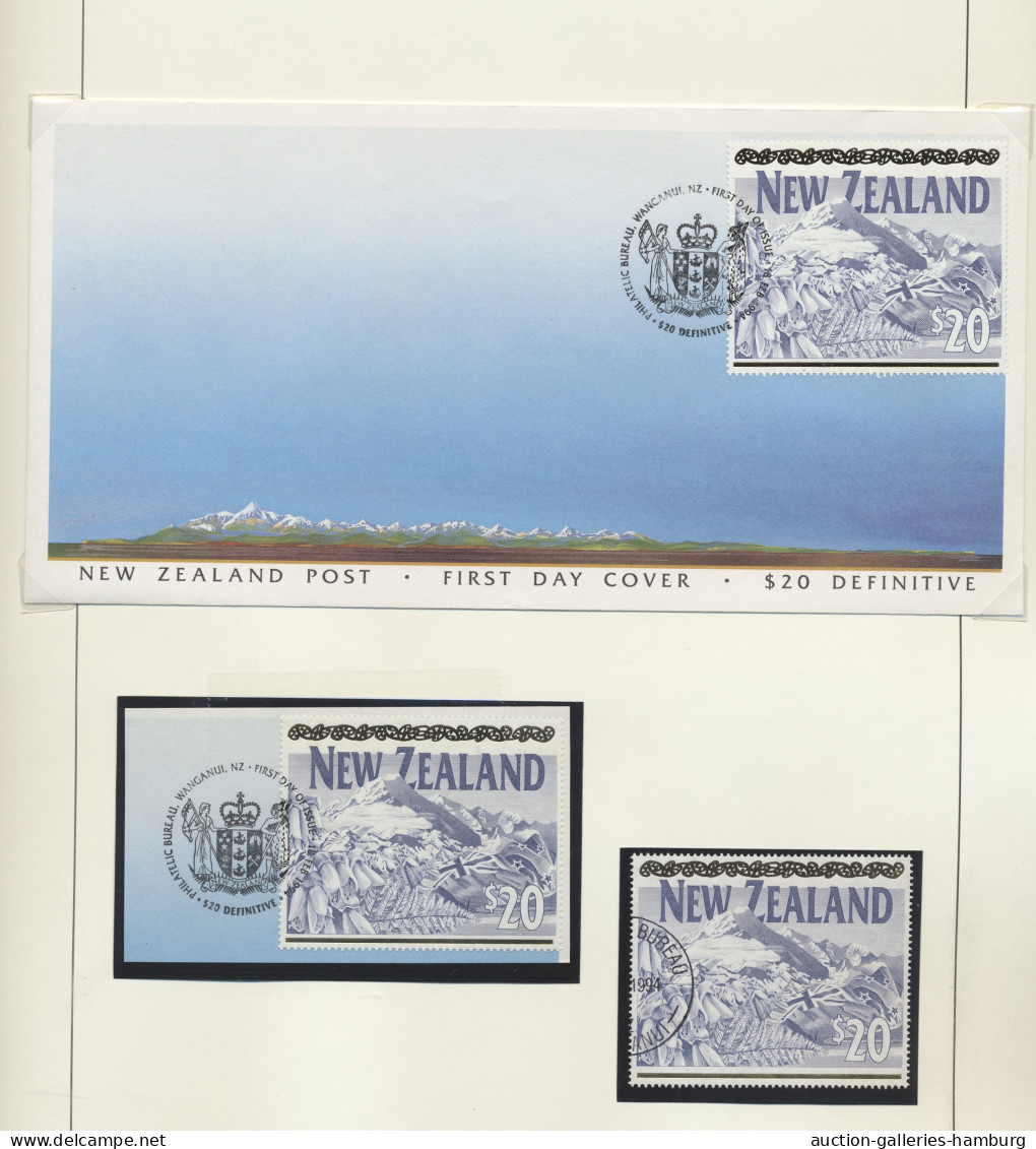 o/**/Cover New Zealand: 1862-2005, überwiegend gestempelte Sammlung in 5 selbstgestalteten