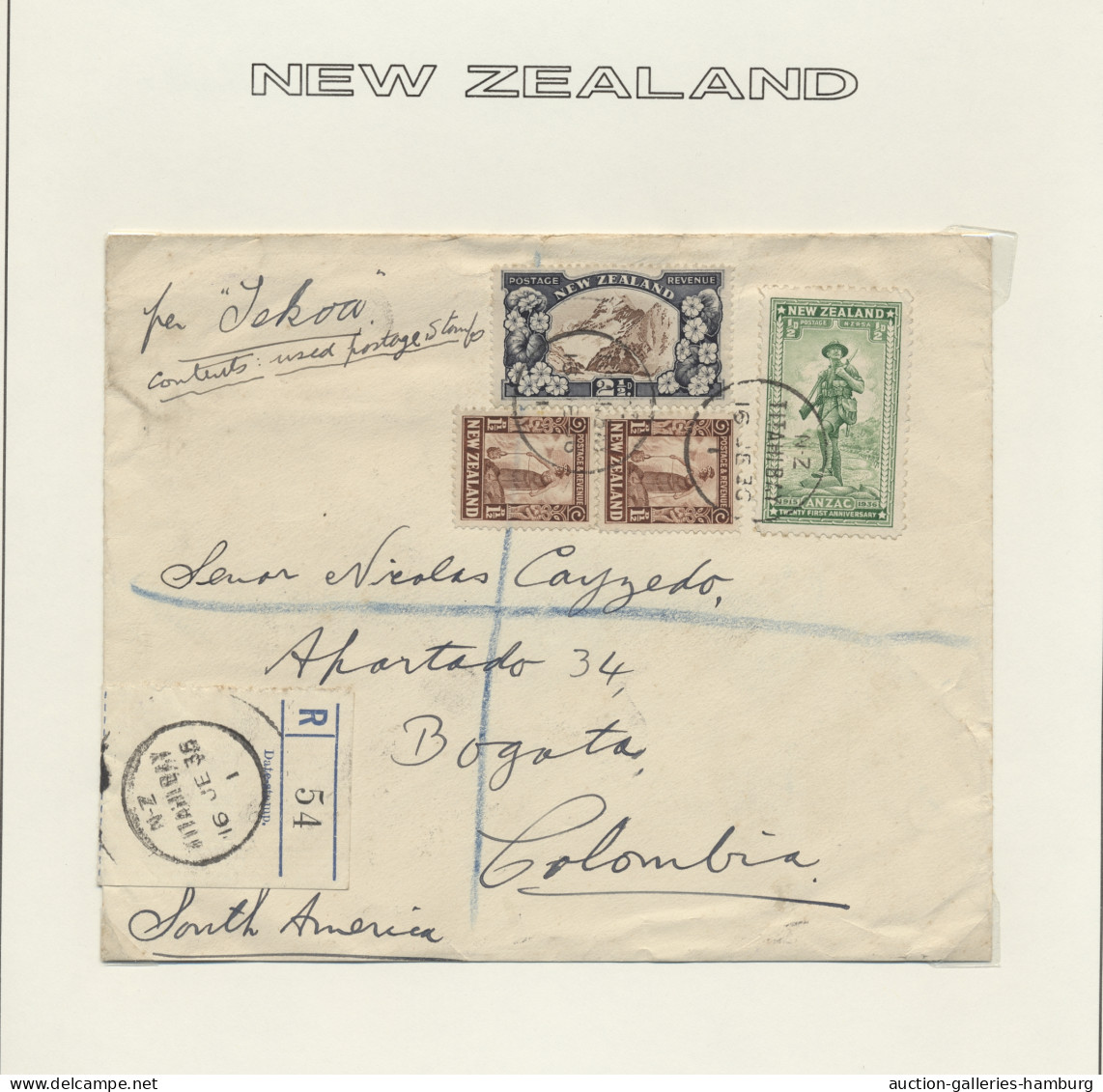 o/**/Cover New Zealand: 1862-2005, überwiegend gestempelte Sammlung in 5 selbstgestalteten