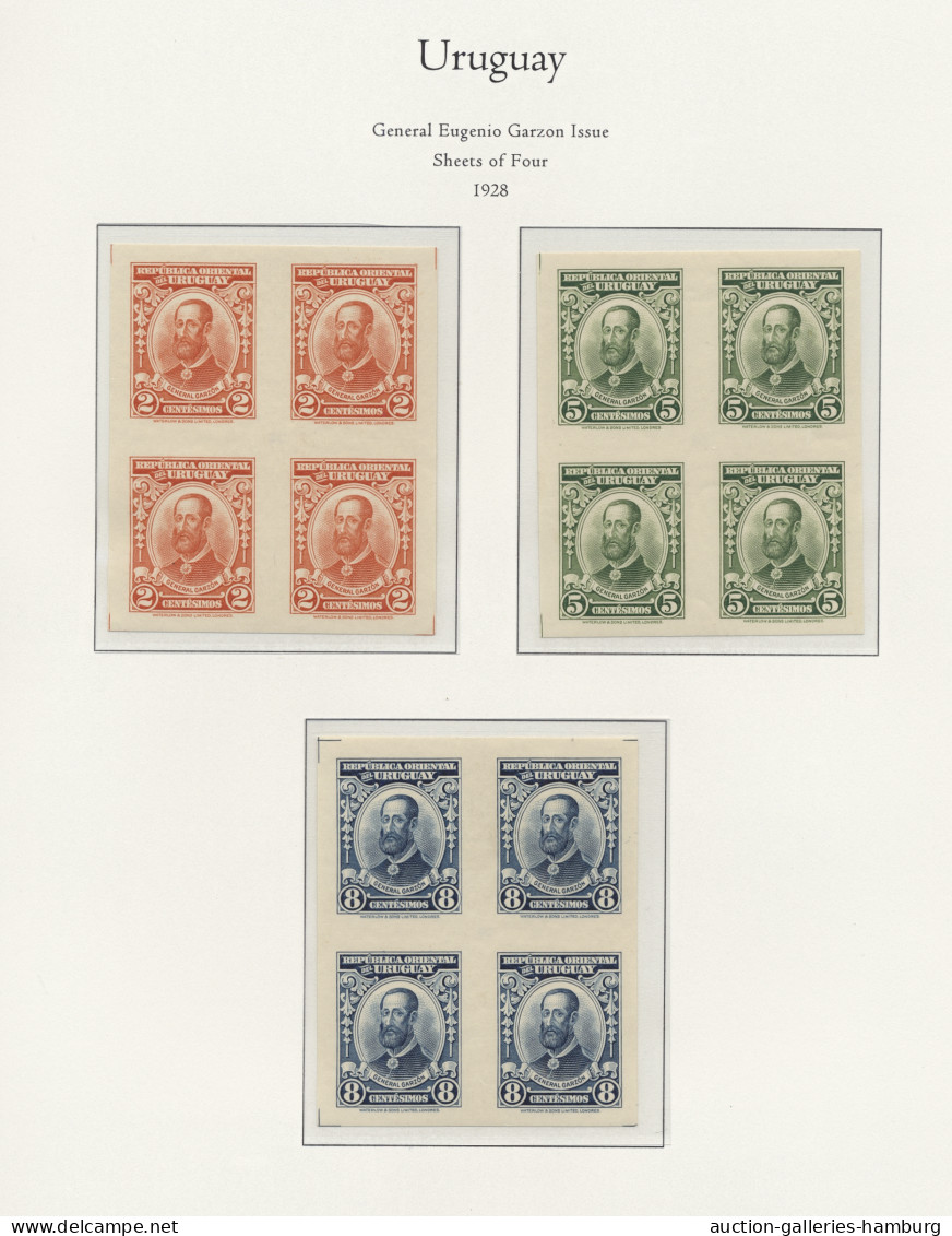 (*)/*/**/o/Cover Uruguay: 1856/1970 ca., alte meist gestempelte Sammlung in 2 Alben, dabei bis 19