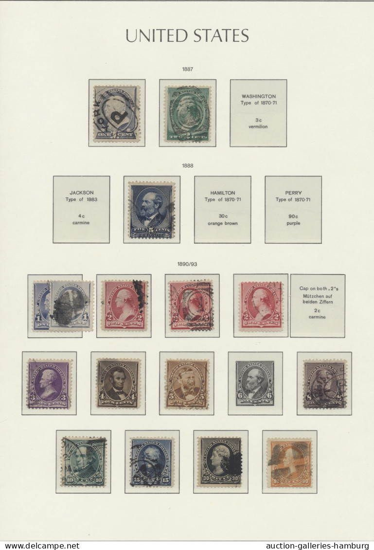 O/** United States: 1857-1975 (ca.), überwiegend Gestempelte Sammlung In 2 Leuchtturm - Used Stamps