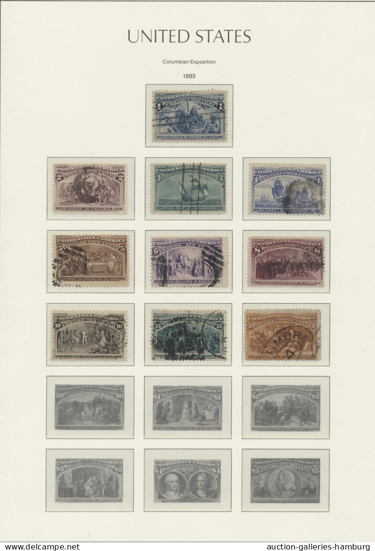 O/** United States: 1857-1975 (ca.), überwiegend Gestempelte Sammlung In 2 Leuchtturm - Usados