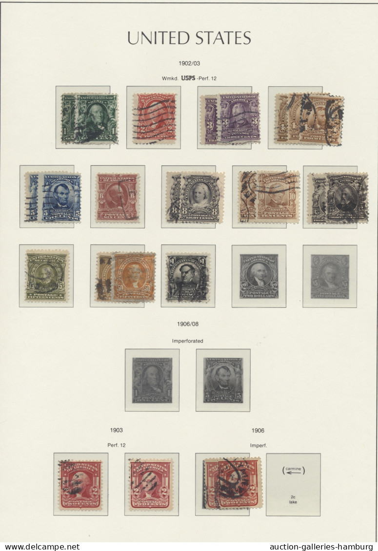 o/** United States: 1857-1975 (ca.), überwiegend gestempelte Sammlung in 2 Leuchtturm
