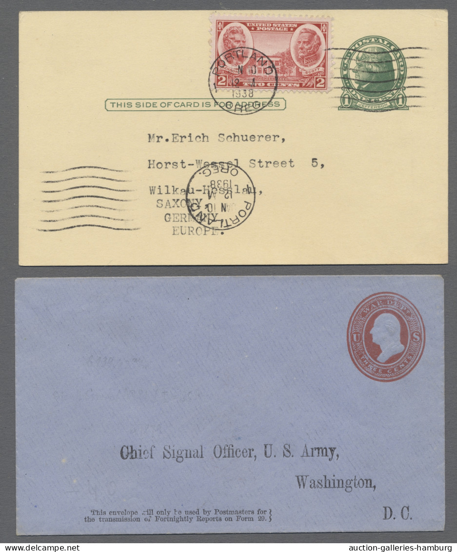 Cover/FDC/GA United States: 1908-1990, Partie Von Etwa 170 Belegen Mit U.a. Frankierten Ansic - Brieven En Documenten