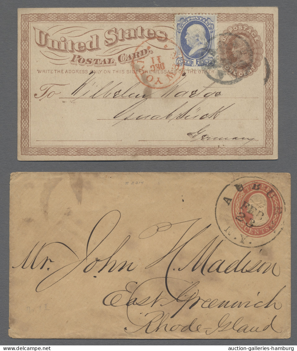 GA United States - Postal Stationary: 1871-1953 (ca.), Partie von etwa 430 gebrauch