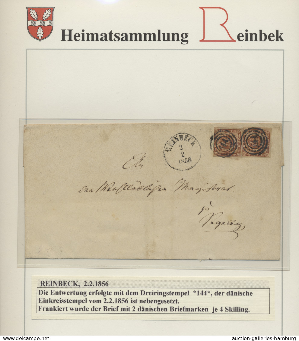 Brf./Briefstück/o Heimat: Schleswig-Holstein: 1840-1990 (ca.) REINBEK (KREIS STORMARN), Heimatsamm