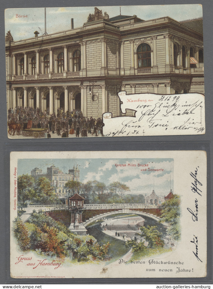 Brf. Ansichtskarten: Hamburg: HAMBURG, 1895-1913, 18 (bis Auf Eine Dublette) Verschie - Autres & Non Classés