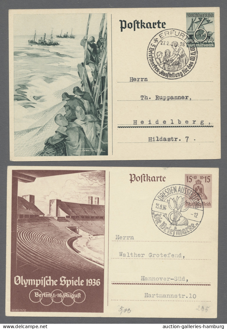Cover/GA Thematics: Stamp Days: 1907-1956, Philatelietage / Ausstellungen / Tag Der Brief - Stamp's Day