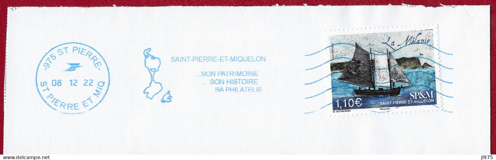 St.Pierre Et Miquelon 2022 N° 1280  Oblitéré  " Bateau La Mélanie " FLAMME NEOPOST 2022 SAINT-PIERRE - Used Stamps