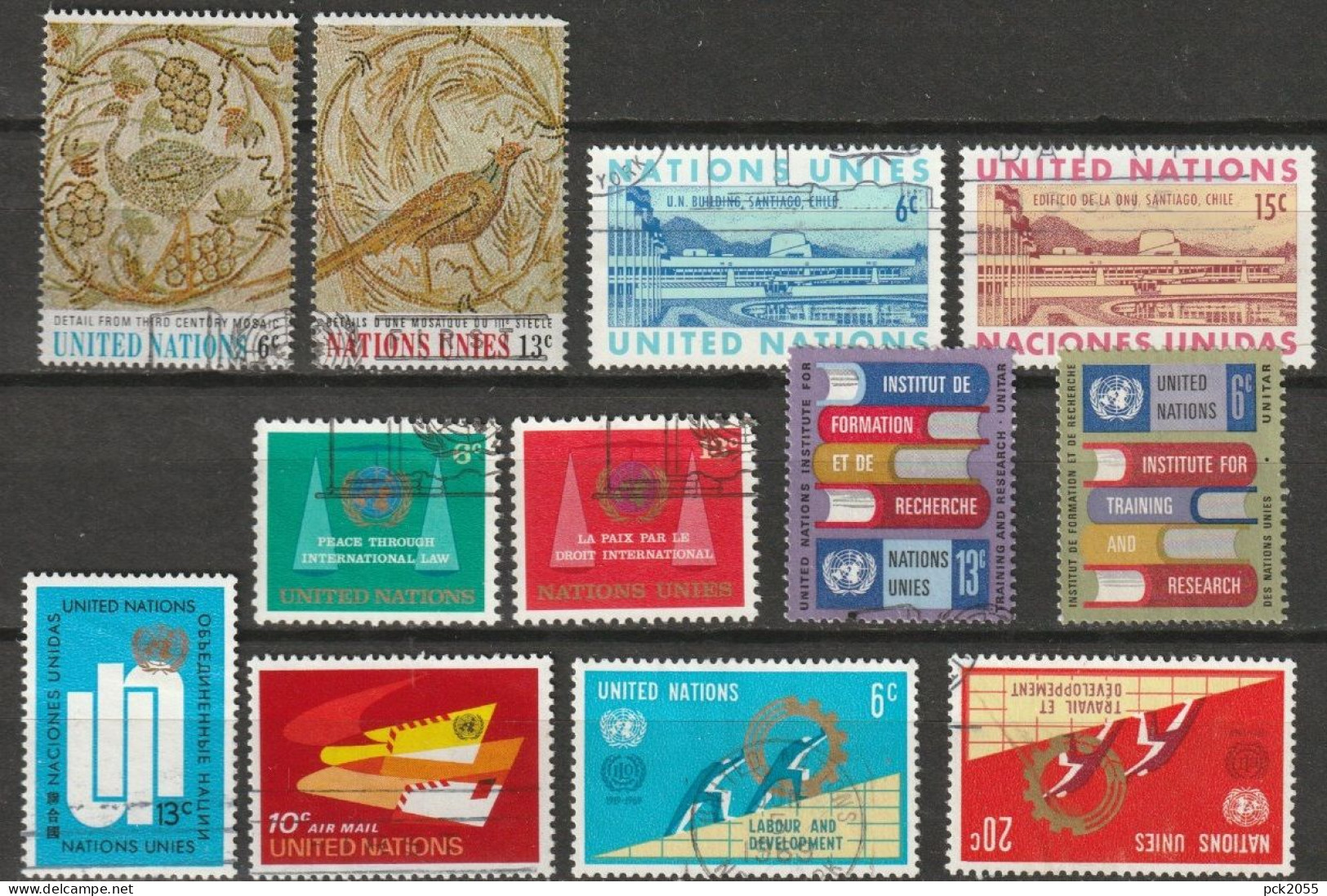 UNO New York 1969 Mi-Nr.208 - 219 O Gestempelt Jahrgang Komplett ( EK149/2)  Versand 1,00€ - 1,20€ - Used Stamps