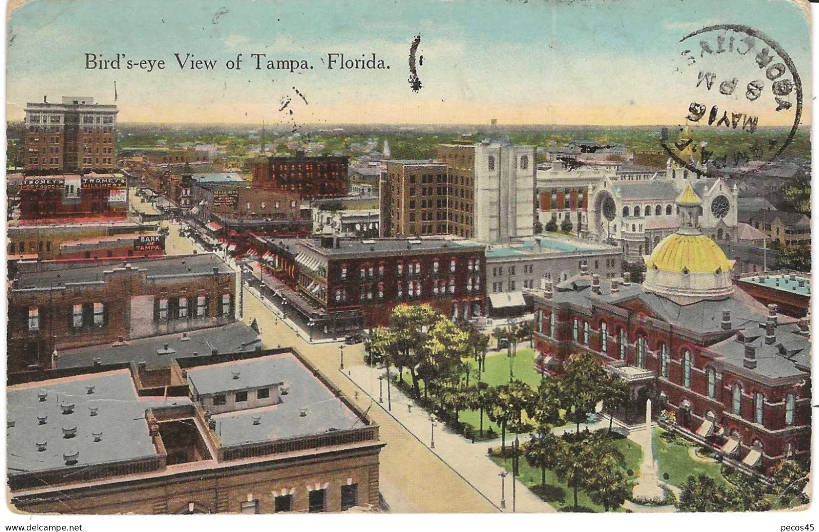 TAMPA (U.S.A. / Floride) : Vue Aérienne - 1916/17. - Tampa