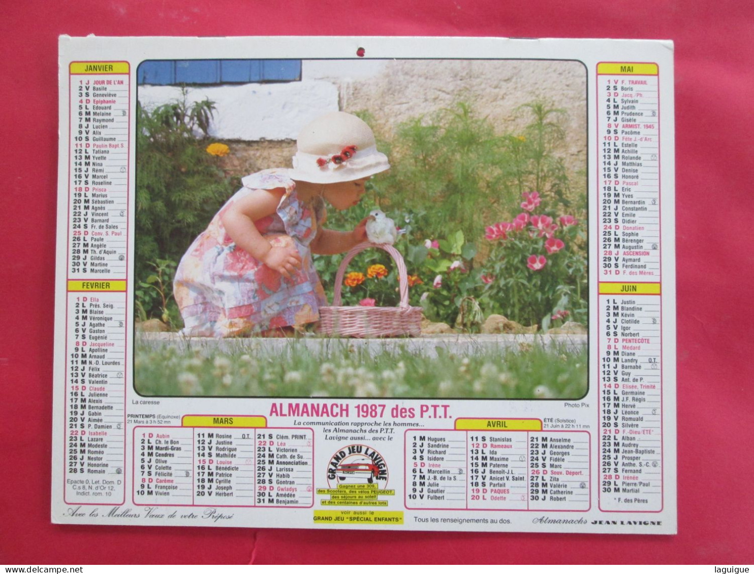 LOT DE 31 CALENDRIERS ALMANACHS de 1982 à 2016  CHIEN, CHAT, POUSSIN LAVIGNE OBERTHUR OLLER