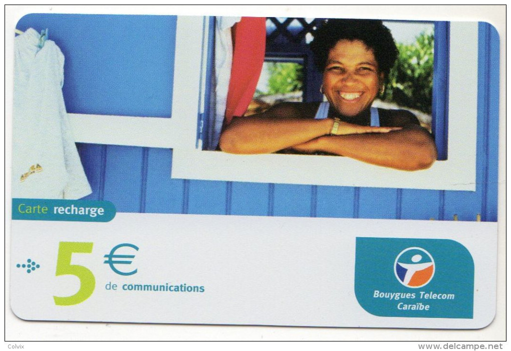 ANTILLES FRANCAISES RECHARGE BOUYGUES TELECOM 5€ Date 02/2005 - Antillas (Francesas)