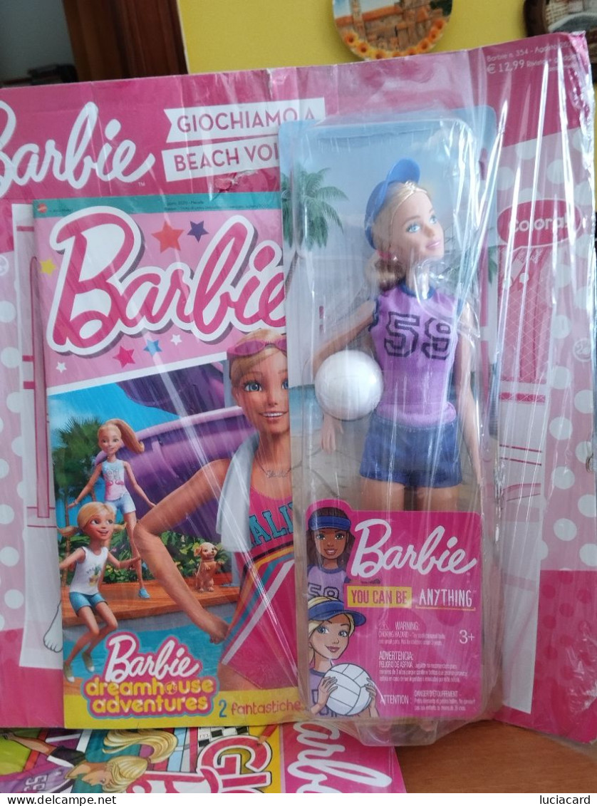 BARBIE DOLL GIOCHIAMO A BEACH VOLLEY  YOU CAN BE + RIVISTA NUOVA - Barbie