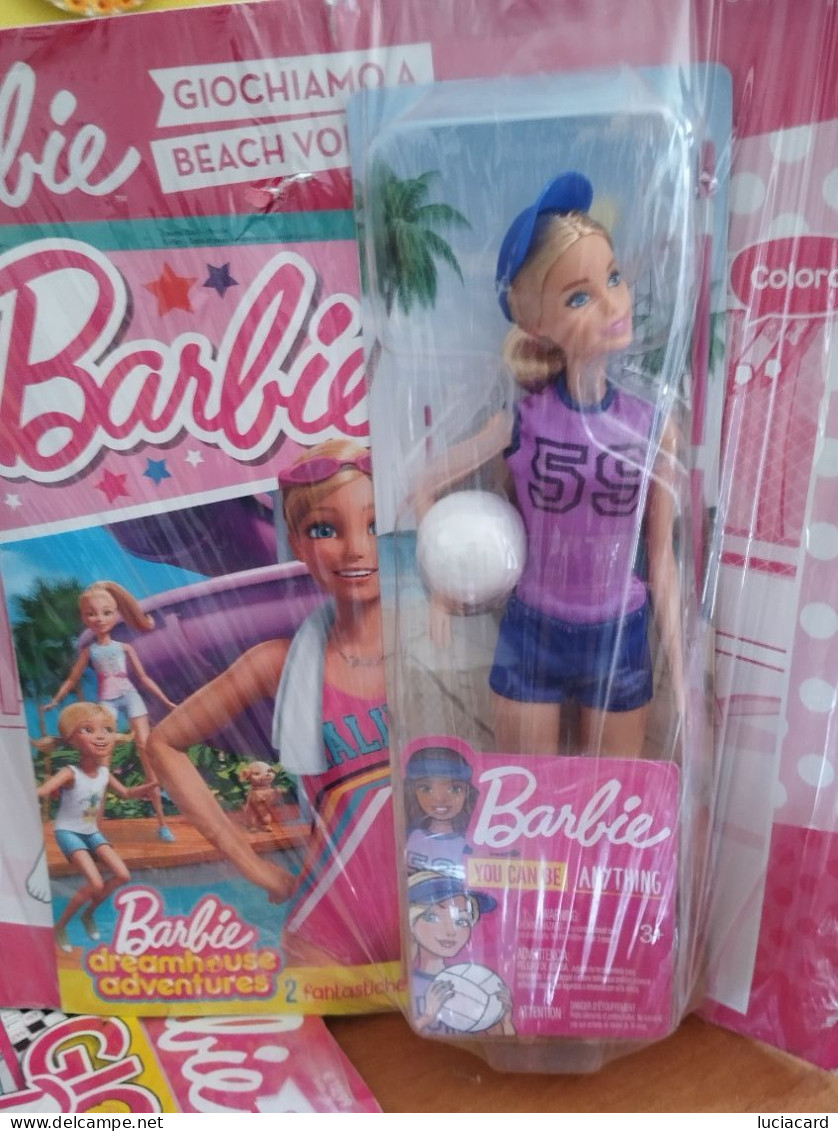 BARBIE DOLL GIOCHIAMO A BEACH VOLLEY  YOU CAN BE + RIVISTA NUOVA - Barbie