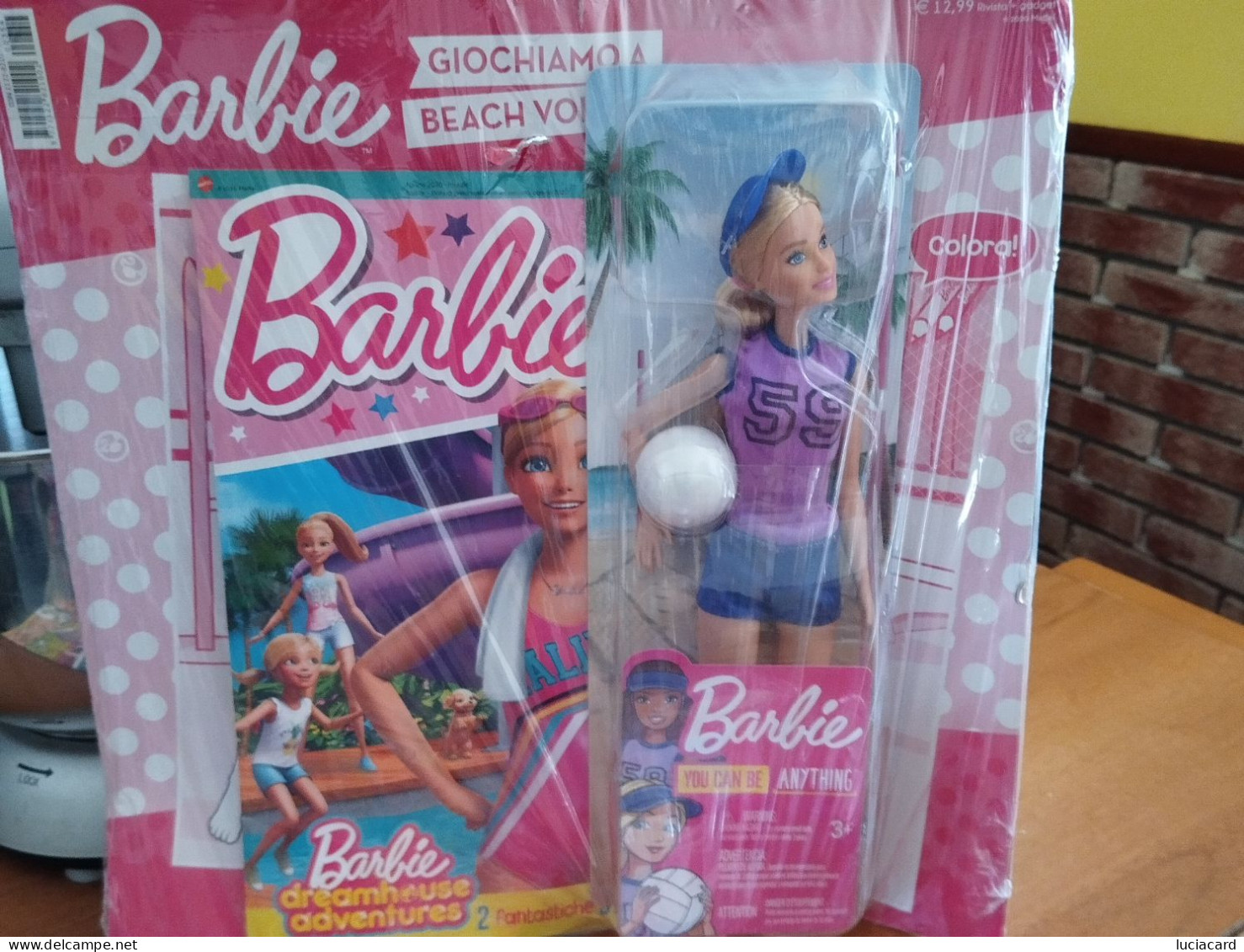 BARBIE DOLL GIOCHIAMO A BEACH VOLLEY  YOU CAN BE + RIVISTA NUOVA - Barbie