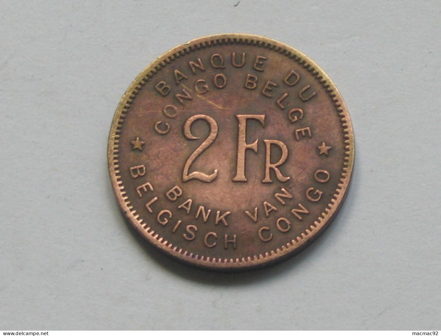 2 Francs 1947 - Banque Du Congo Belge - Bank Van Belgisch Congo  **** EN ACHAT IMMEDIAT **** - 1945-1951: Regentschaft