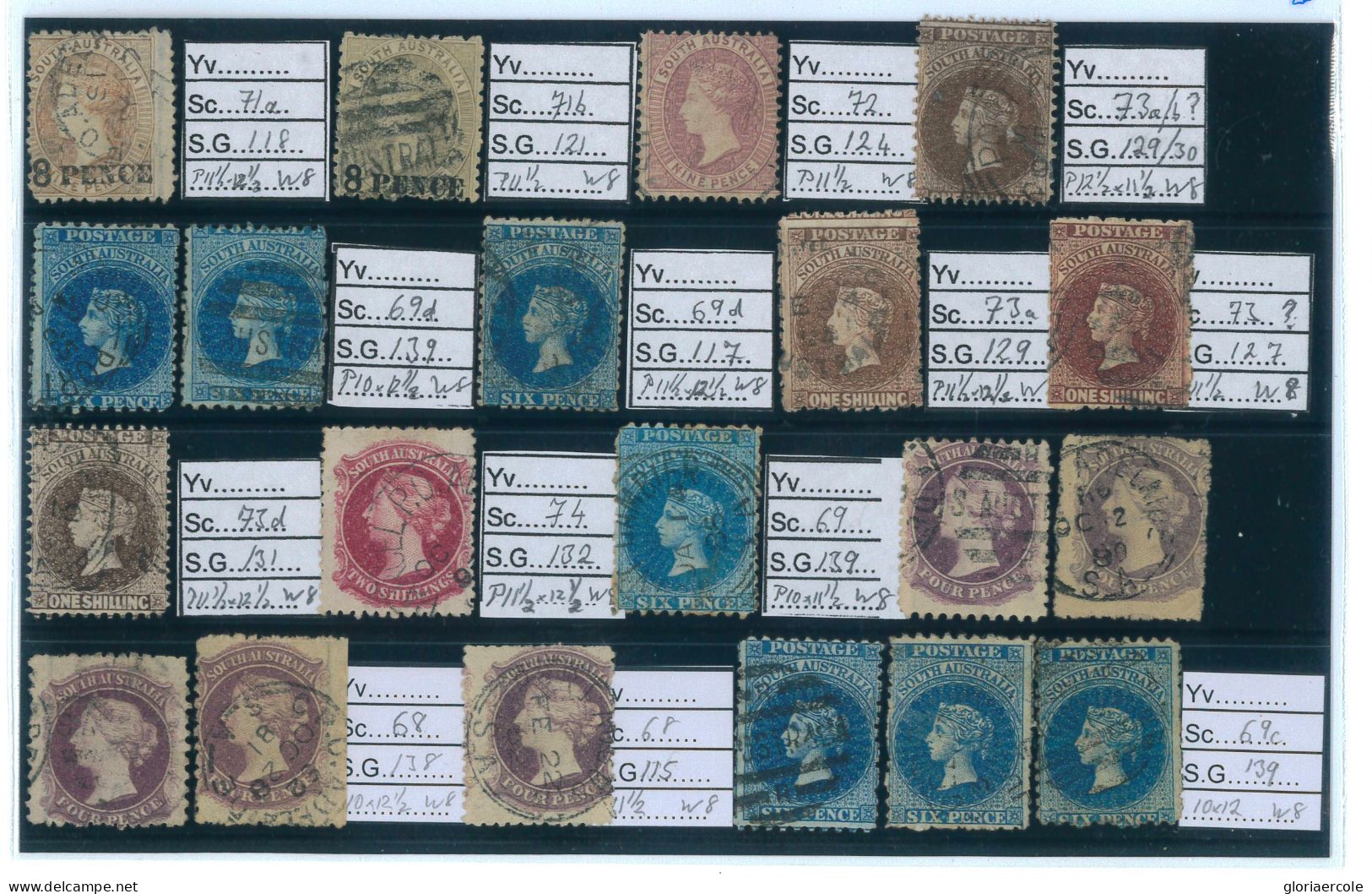 P1786 - SOUTH AUSTRALIA ,NICE CLEAN LOT ALL STAMPS CATALOGUED WITH SG AND SCOTT NUMBER. - Otros & Sin Clasificación