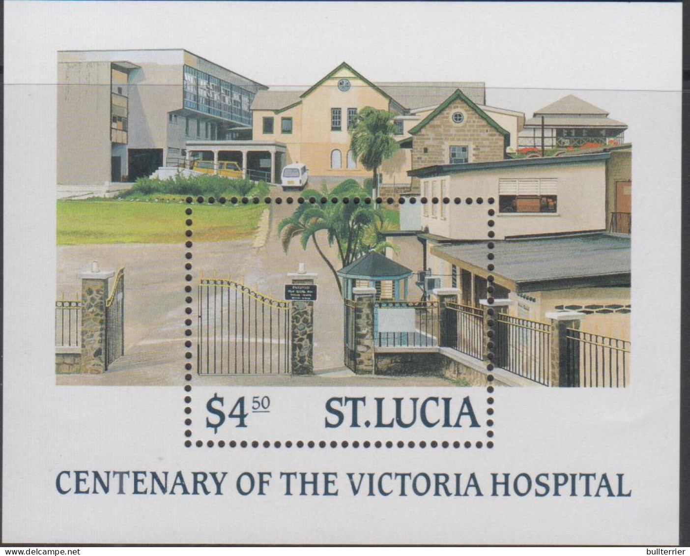 MEDICINE- StT LUCIA  - 1987 - ROYAL VICTORIA HOSPITAL  SOUVENIR SHEET  MINT NEVER HINGED - Handicaps