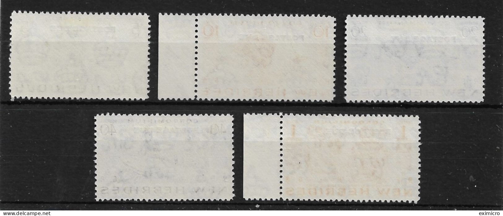 NEW HEBRIDES 1953 POSTAGE DUE SET SG D11/D15 UNMOUNTED MINT/VERY LIGHTLY MOUNTED MINT Cat £30 - Gebraucht