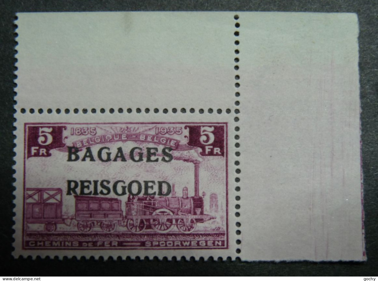 BELGIUM :   1935    BAGAGES    BA 24  **   COTE:  25,00€ CDF SUPERBE - Luggage [BA]