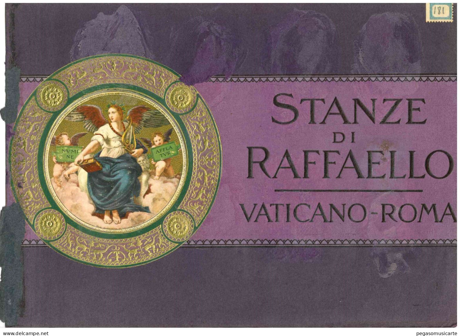 COPERTINA ALBUM FOTOGRAFICO CARTOLINA STANZE DI RAFFAELLO VATICANO ROMA SOLO COPERTINA - CM 20X30 - Libros & Catálogos