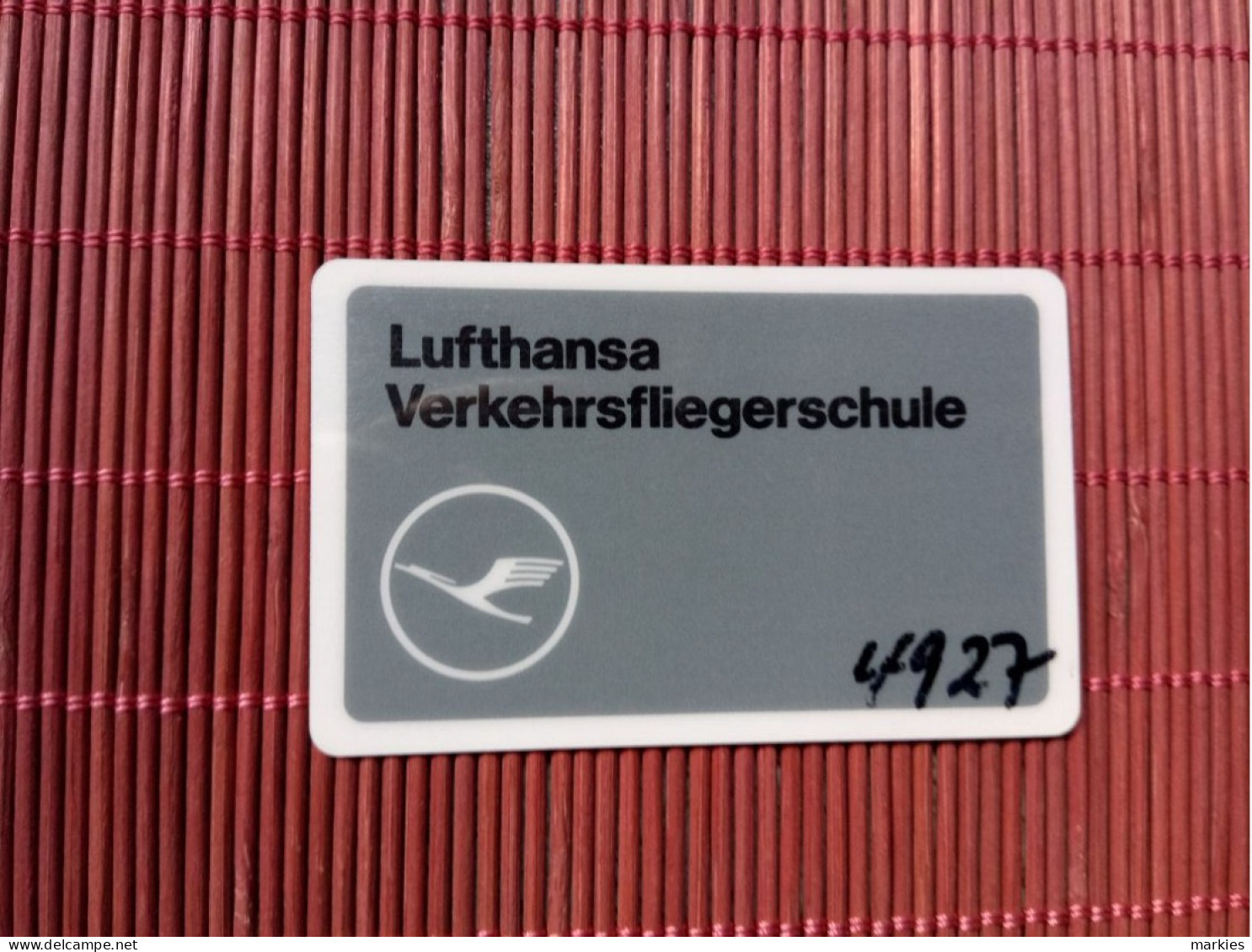 Lufthansa Card 2 Photos Very  Rare - Unknown Origin