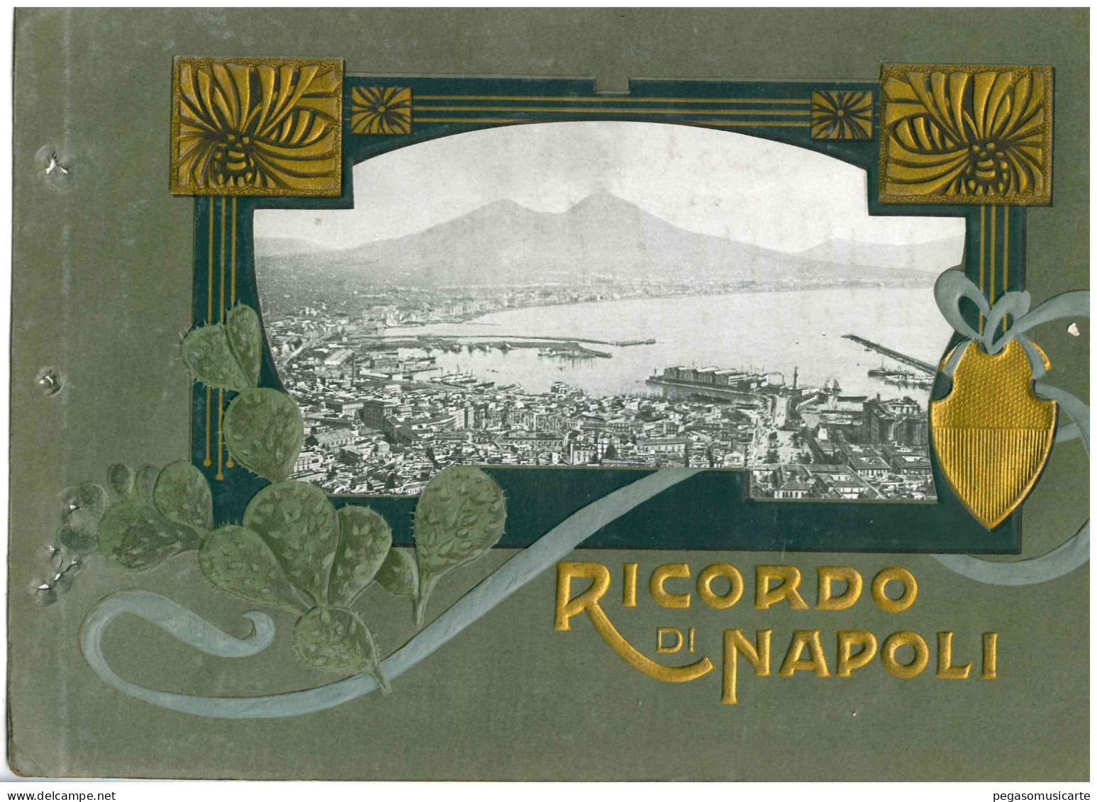 COPERTINA ALBUM FOTOGRAFICO CARTOLINA PAX RICORDO DI NAPOLI SOLO COPERTINA - CM 20X30 - Livres & Catalogues