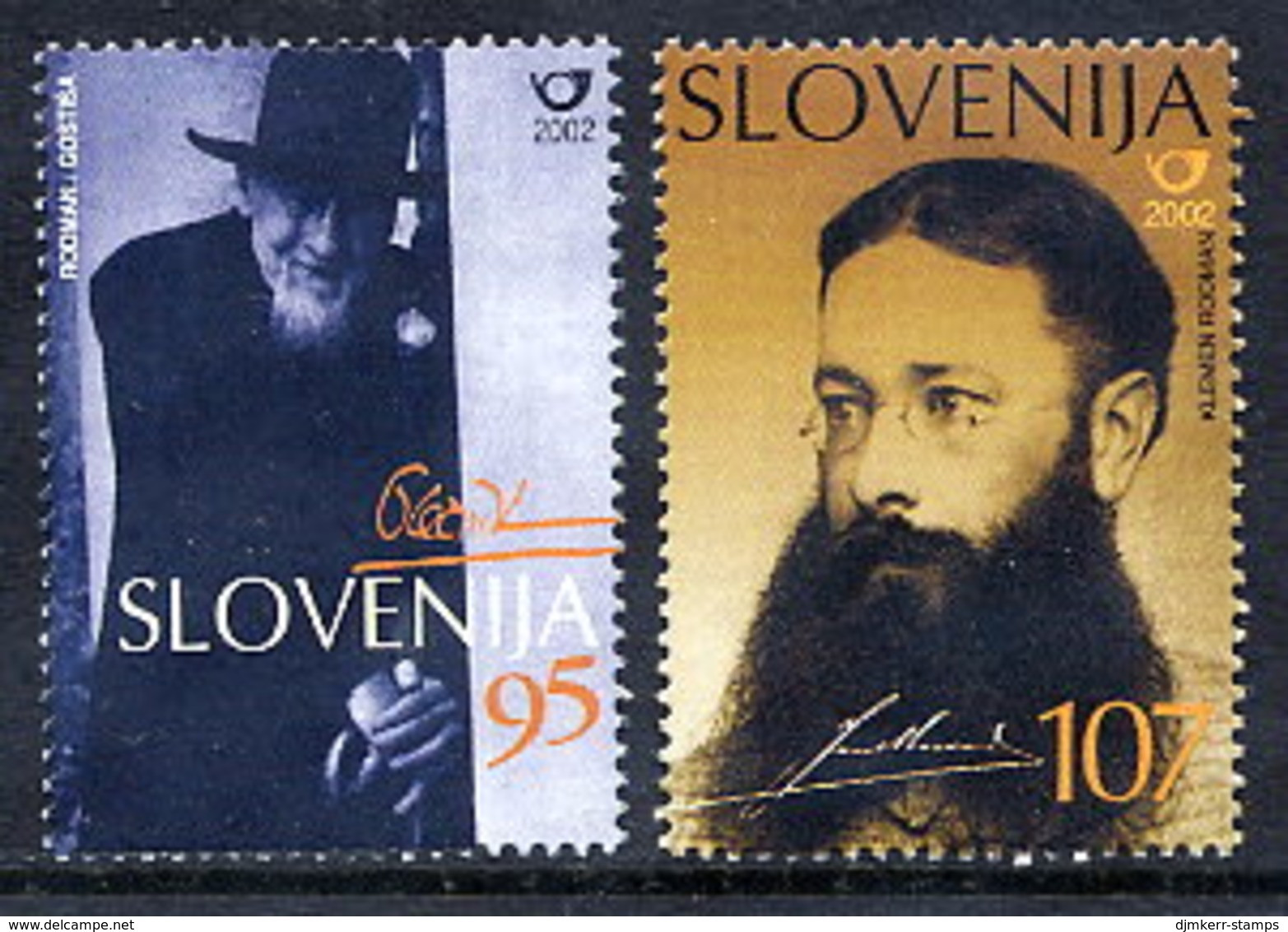 SLOVENIA 2002 Famous Slovenes' Anniversaries  MNH / **..  Michel 380-81 - Slovénie
