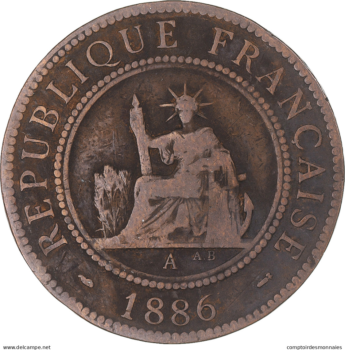 Monnaie, Indochine Française, Cent, 1886 - Otros & Sin Clasificación