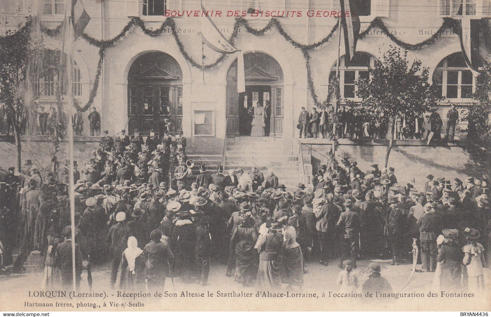 57 - LORQUIN - RECEPTION DE SON ALTESSE LE STATTHALTER D'ALSACE LORRAINE - VOIR DEUX SCANS - Lorquin