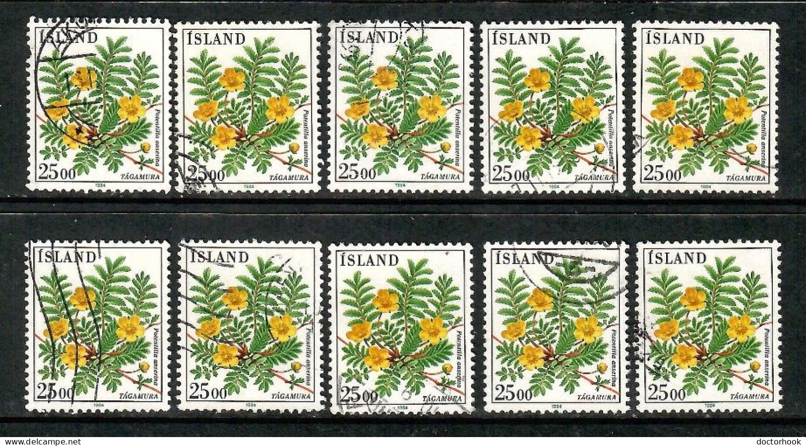 ICELAND   Scott # 587 USED WHOLESALE LOT OF 10 (CONDITION AS PER SCAN) (WH-622) - Verzamelingen & Reeksen