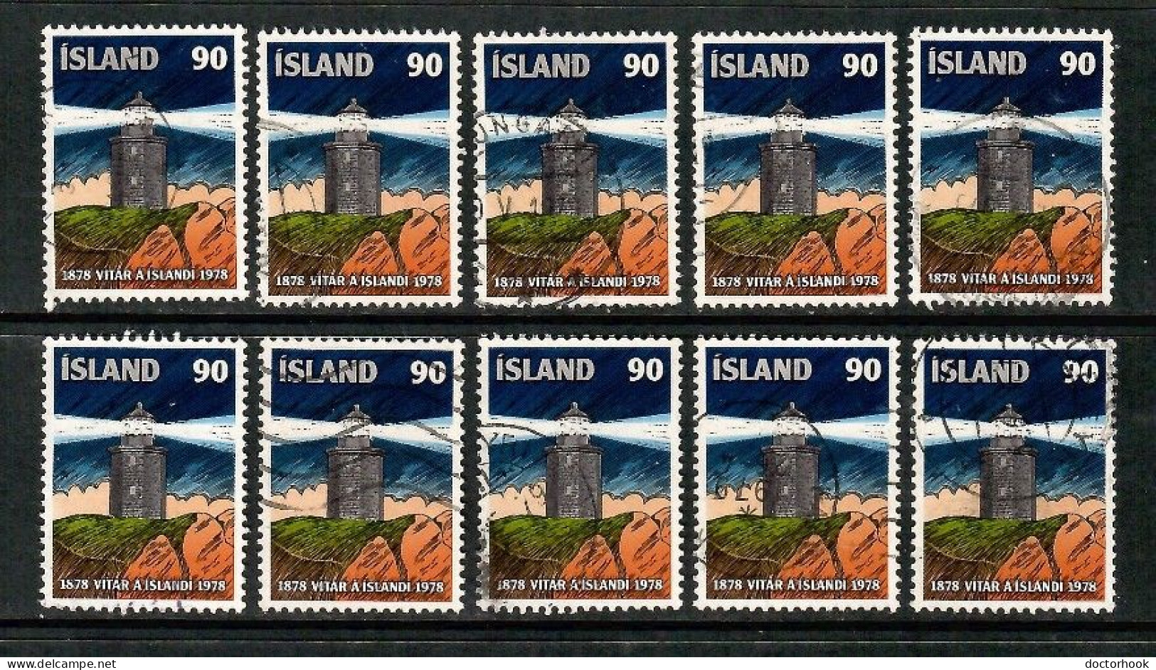 ICELAND   Scott # 574 USED WHOLESALE LOT OF 10 (CONDITION AS PER SCAN) (WH-626) - Verzamelingen & Reeksen