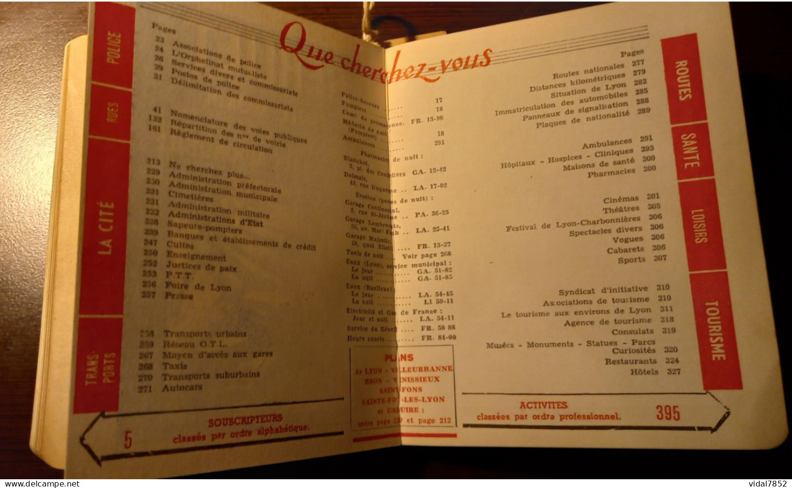 Guide pratique de LYON.Edité Par L'association Amicale Professionnelle Et De Secours Du Personnel De La Police De Lyon.