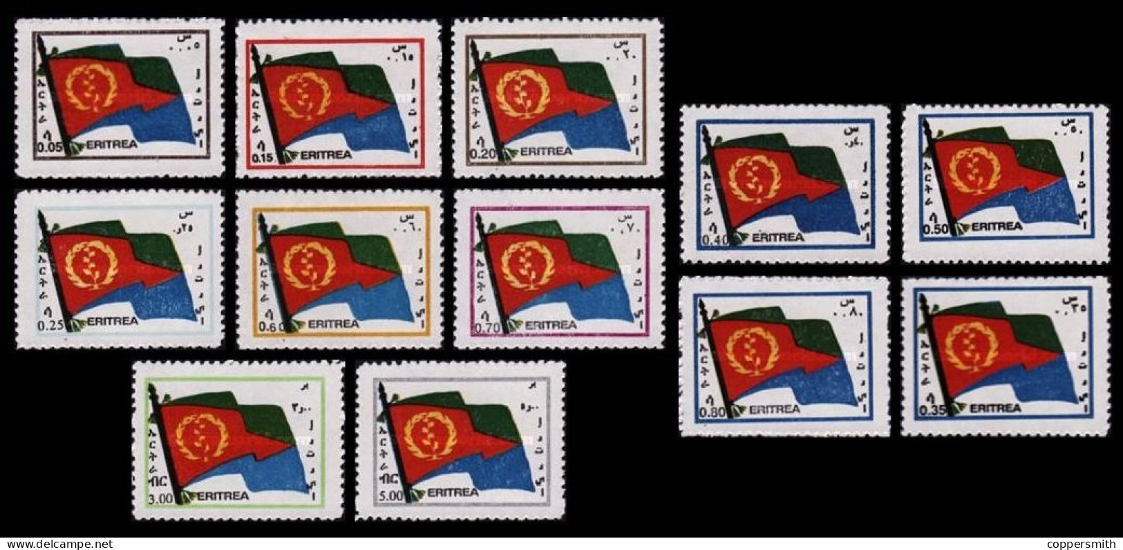 (006+07) Eritrea  Independence / Flags / Drapeaux / Flaggen / 1993 / 12 Values Rare / Scarce ** / Mnh  Michel 20//34 - Eritrea