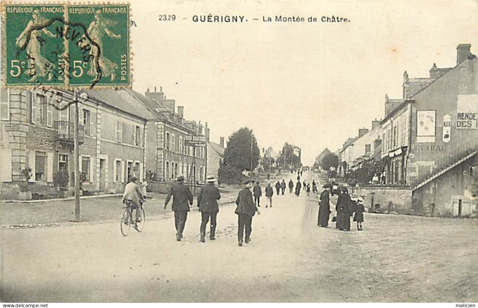 - Nièvre -ref-B536- Guérigny - La Montée De Châtre - Tabac - Hôtel De La Gare - Hôtels - - Guerigny