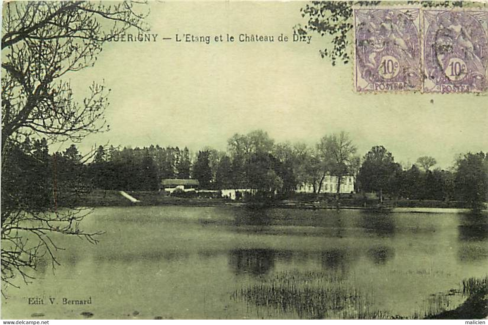 - Nièvre -ref-B533- Guérigny - Etang Et Château De Dizy - Etangs - Châteaux - - Guerigny