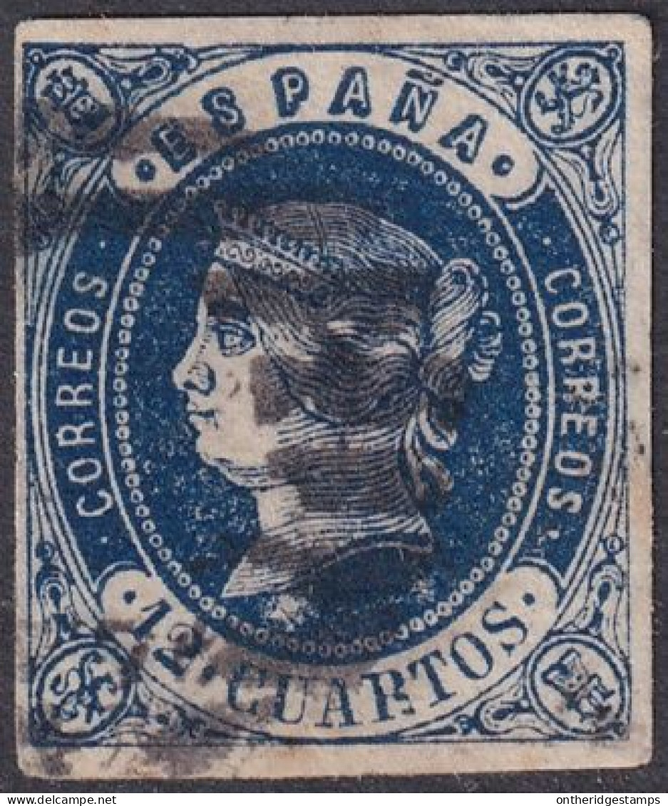 Spain 1862 Sc 57 España Ed 59a Used Grill (parrilla Con Cifra) Cancel - Usados