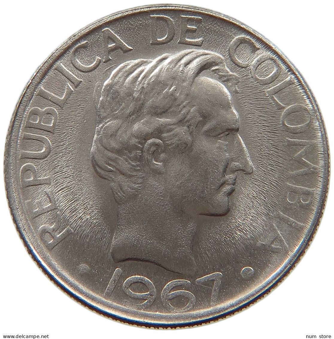 COLOMBIA 20 CENTAVOS 1967 TOP #s028 0097 - Kolumbien