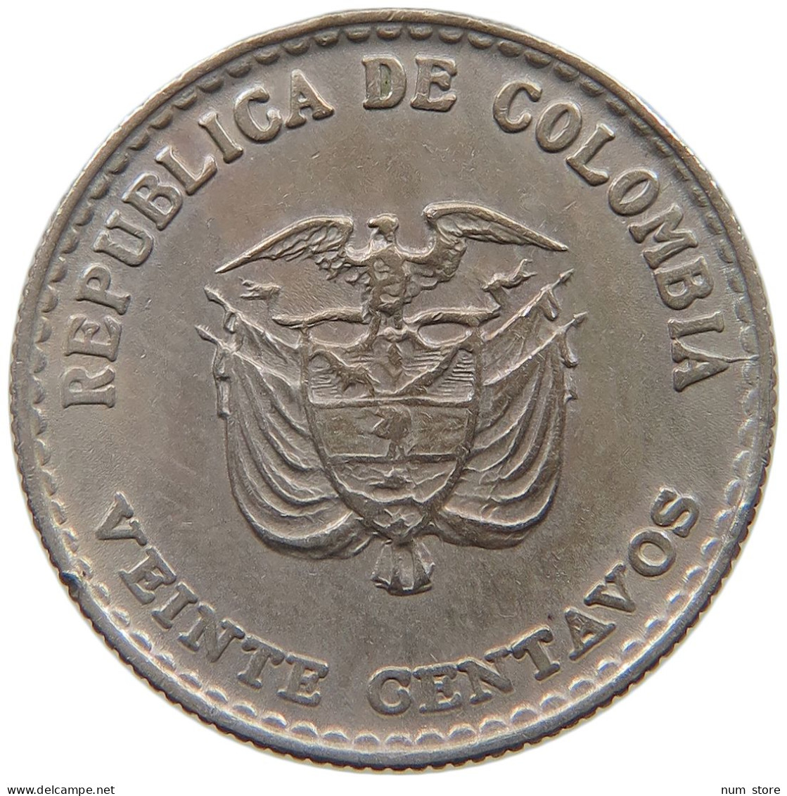COLOMBIA 20 CENTAVOS 1965 #a080 0151 - Colombia