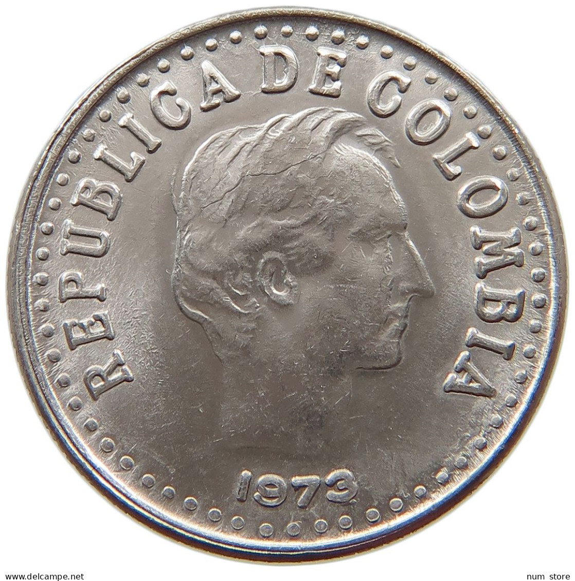 COLOMBIA 20 CENTAVOS 1973 TOP #a017 0089 - Colombie