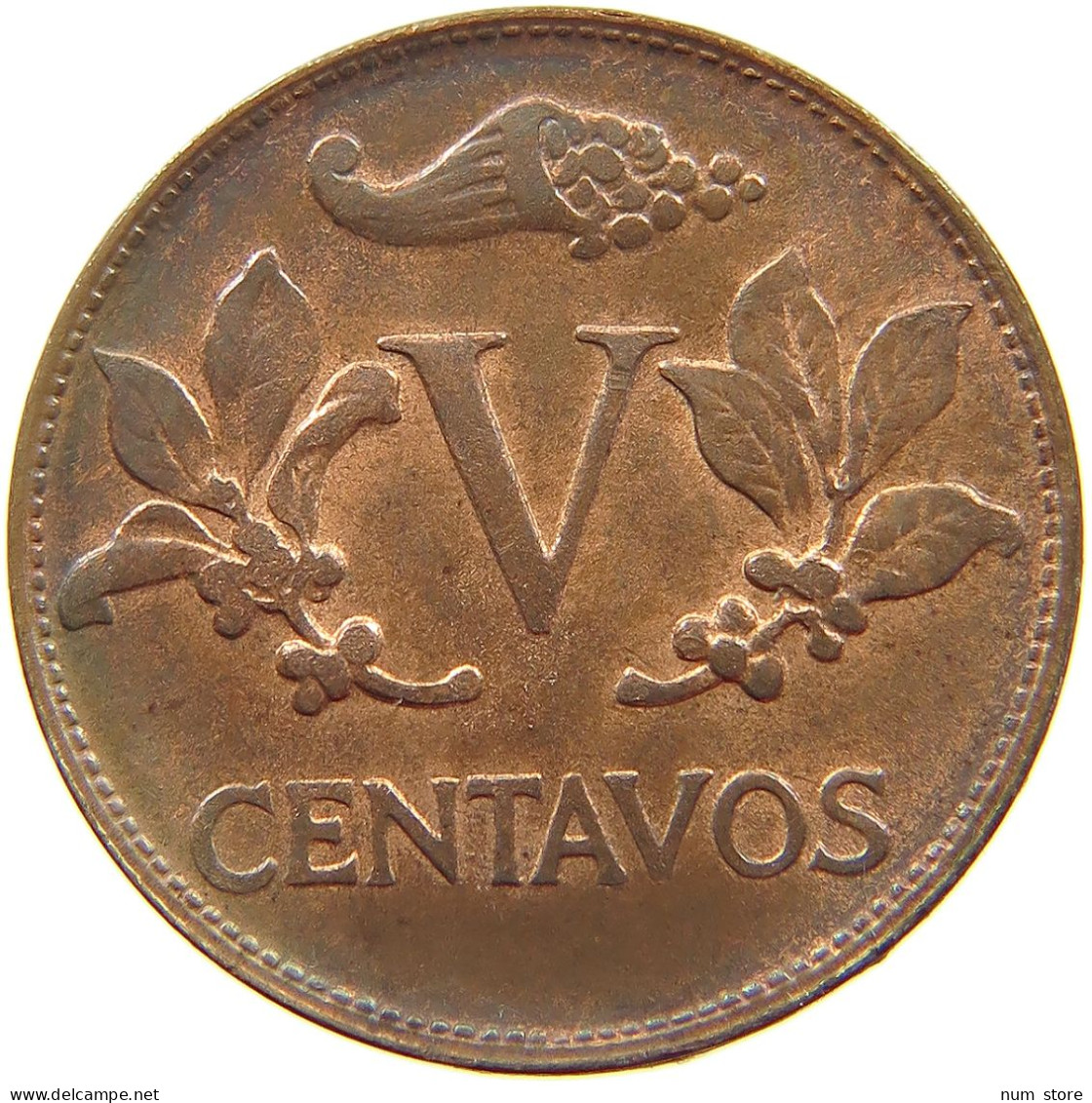 COLOMBIA 5 CENTAVOS 1967 TOP #s062 0209 - Colombie