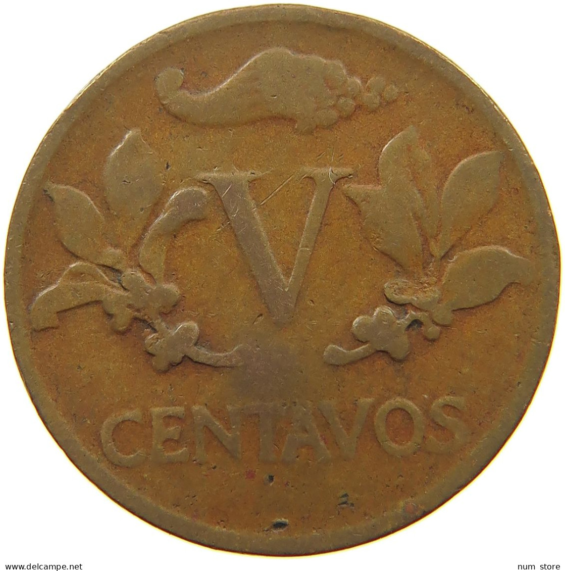 COLOMBIA 5 CENTAVOS 1944 #s055 0141 - Kolumbien