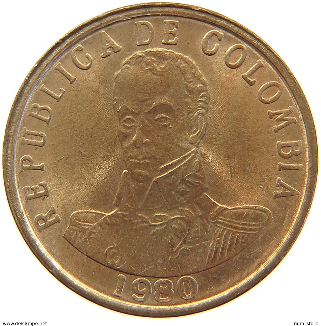 COLOMBIA 2 PESOS 1980 TOP #s023 0301 - Colombie