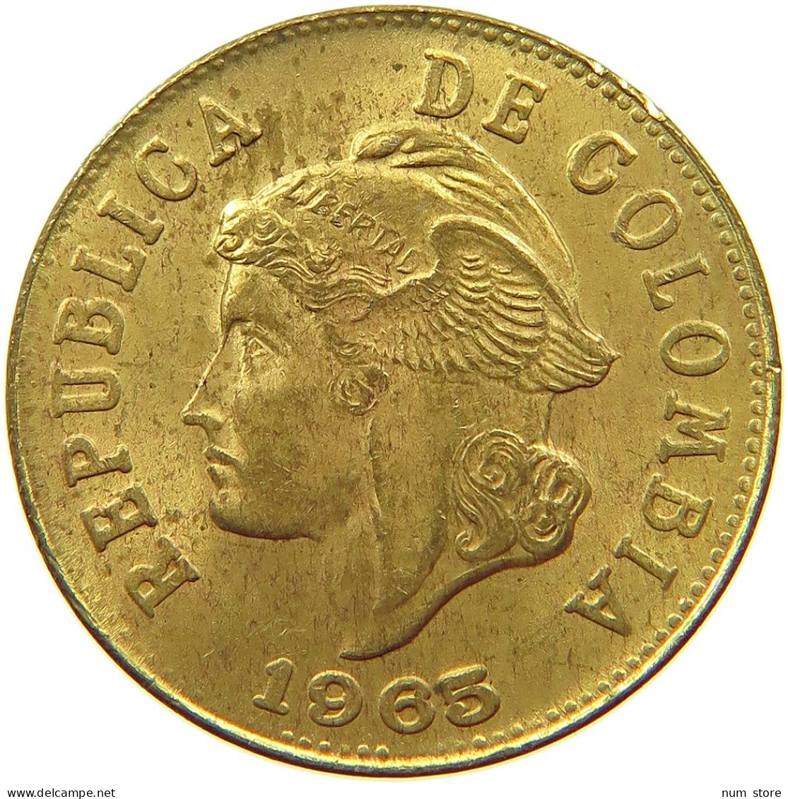 COLOMBIA 2 CENTAVOS 1965 TOP #s071 0253 - Colombie